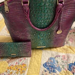 Brahmin Large duxbury 2 piece set in Hyacinth mini melbourne